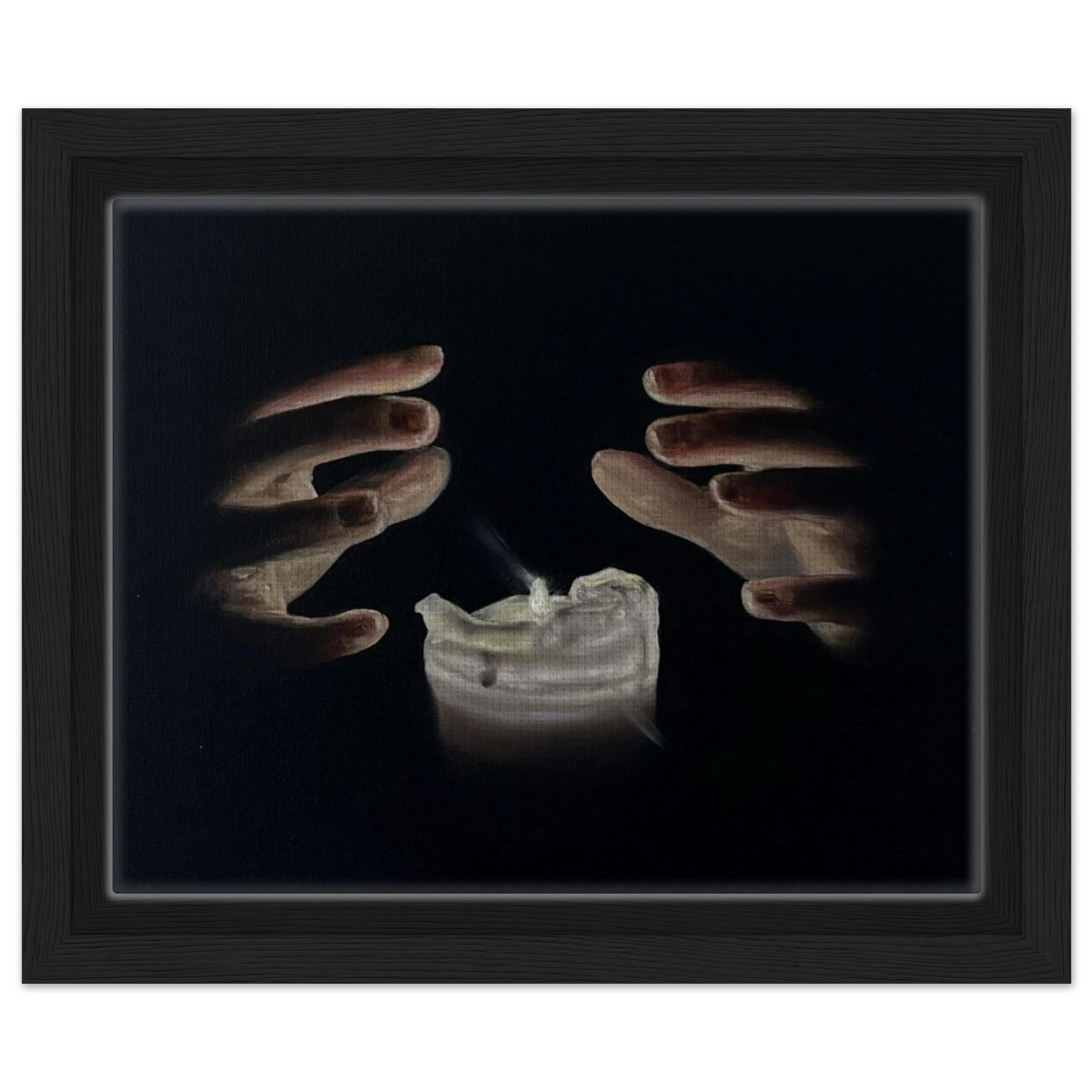 ‘Held’-framed canvas print.
