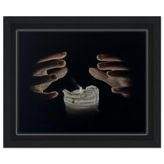 ‘Held’-framed canvas print.